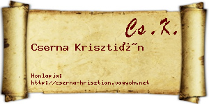 Cserna Krisztián névjegykártya