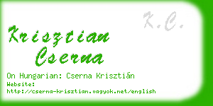 krisztian cserna business card