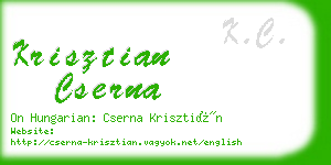 krisztian cserna business card